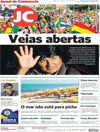 Capa do jornal Jornal do Commercio 11/11/2019