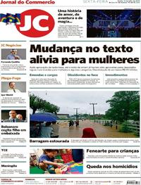 Capa do jornal Jornal do Commercio 12/07/2019