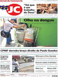 Capa do jornal Jornal do Commercio 12/09/2019