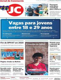 Capa do jornal Jornal do Commercio 12/11/2019