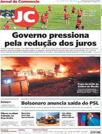 Capa do jornal Jornal do Commercio 13/11/2019