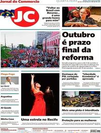 Capa do jornal Jornal do Commercio 14/08/2019