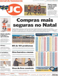 Capa do jornal Jornal do Commercio 14/11/2019