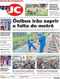 Capa do jornal Jornal do Commercio 15/07/2019