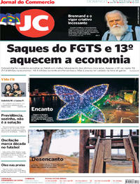 Capa do jornal Jornal do Commercio 15/12/2019