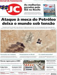 Capa do jornal Jornal do Commercio 17/09/2019
