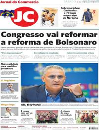 Capa do jornal Jornal do Commercio 18/05/2019