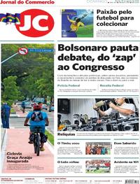 Capa do jornal Jornal do Commercio 18/08/2019