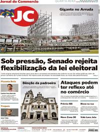 Capa do jornal Jornal do Commercio 18/09/2019