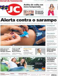 Capa do jornal Jornal do Commercio 20/08/2019