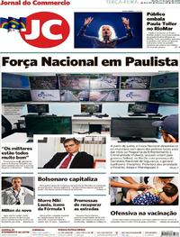 Capa do jornal Jornal do Commercio 21/05/2019