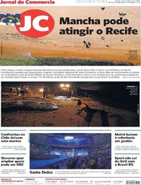 Capa do jornal Jornal do Commercio 21/10/2019