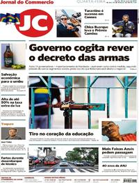 Capa do jornal Jornal do Commercio 22/05/2019