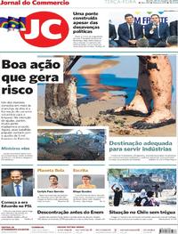 Capa do jornal Jornal do Commercio 22/10/2019
