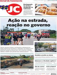 Capa do jornal Jornal do Commercio 23/07/2019