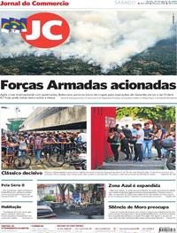 Capa do jornal Jornal do Commercio 24/08/2019