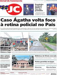 Capa do jornal Jornal do Commercio 24/09/2019