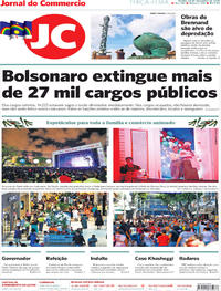 Capa do jornal Jornal do Commercio 24/12/2019