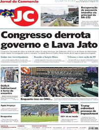 Capa do jornal Jornal do Commercio 25/09/2019