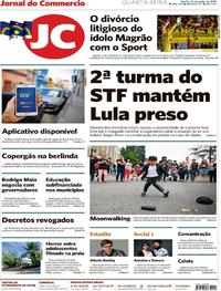 Capa do jornal Jornal do Commercio 26/06/2019