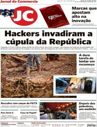 Capa do jornal Jornal do Commercio 26/07/2019
