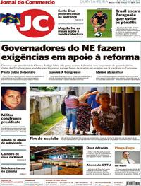 Capa do jornal Jornal do Commercio 27/06/2019