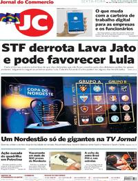Capa do jornal Jornal do Commercio 27/09/2019