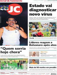Capa do jornal Jornal do Commercio 28/05/2019