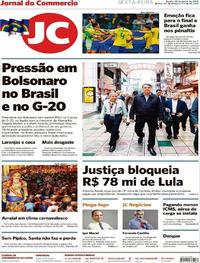 Capa do jornal Jornal do Commercio 28/06/2019