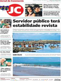 Capa do jornal Jornal do Commercio 28/10/2019