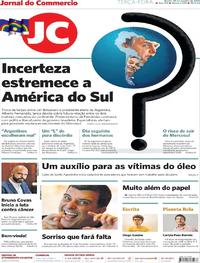Capa do jornal Jornal do Commercio 29/10/2019