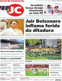 Capa do jornal Jornal do Commercio 30/07/2019