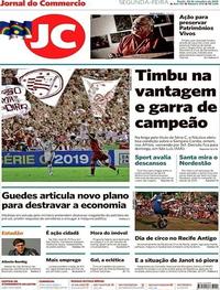 Capa do jornal Jornal do Commercio 30/09/2019