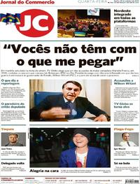 Capa do jornal Jornal do Commercio 30/10/2019