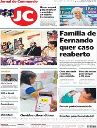 Capa do jornal Jornal do Commercio 31/07/2019
