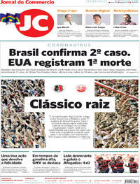 Capa do jornal Jornal do Commercio 01/03/2020