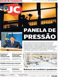 Capa do jornal Jornal do Commercio 01/04/2020