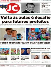 Capa do jornal Jornal do Commercio 01/11/2020