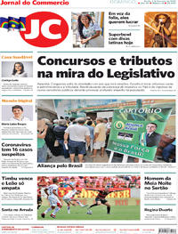 Capa do jornal Jornal do Commercio 02/02/2020