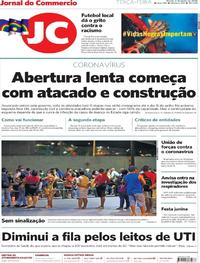 Capa do jornal Jornal do Commercio 02/06/2020