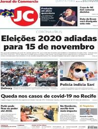 Capa do jornal Jornal do Commercio 02/07/2020