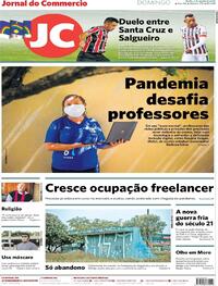 Capa do jornal Jornal do Commercio 02/08/2020