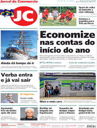 Capa do jornal Jornal do Commercio 03/01/2020