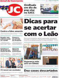 Capa do jornal Jornal do Commercio 03/03/2020