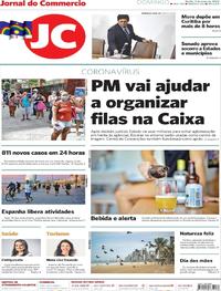 Capa do jornal Jornal do Commercio 03/05/2020