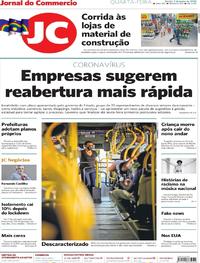Capa do jornal Jornal do Commercio 03/06/2020