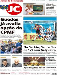 Capa do jornal Jornal do Commercio 03/08/2020