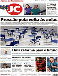 Capa do jornal Jornal do Commercio 03/09/2020