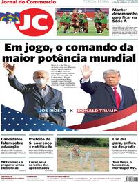 Capa do jornal Jornal do Commercio 03/11/2020