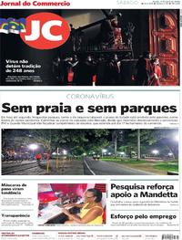 Capa do jornal Jornal do Commercio 04/04/2020